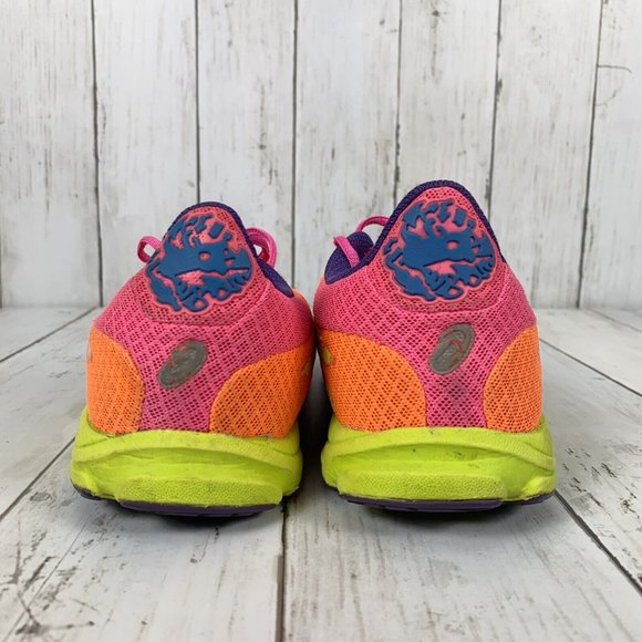 ASICS Gel Noosa Fast Neon Multicolor Orange Running Shoes T357N Sz 8.5 - Picture 6 of 10